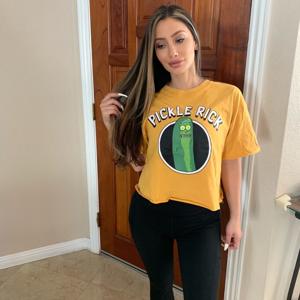 Rick and Morty Pickle Rick Crop Top